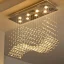 Rectangular Raindrop Wave Crystal Chandelier